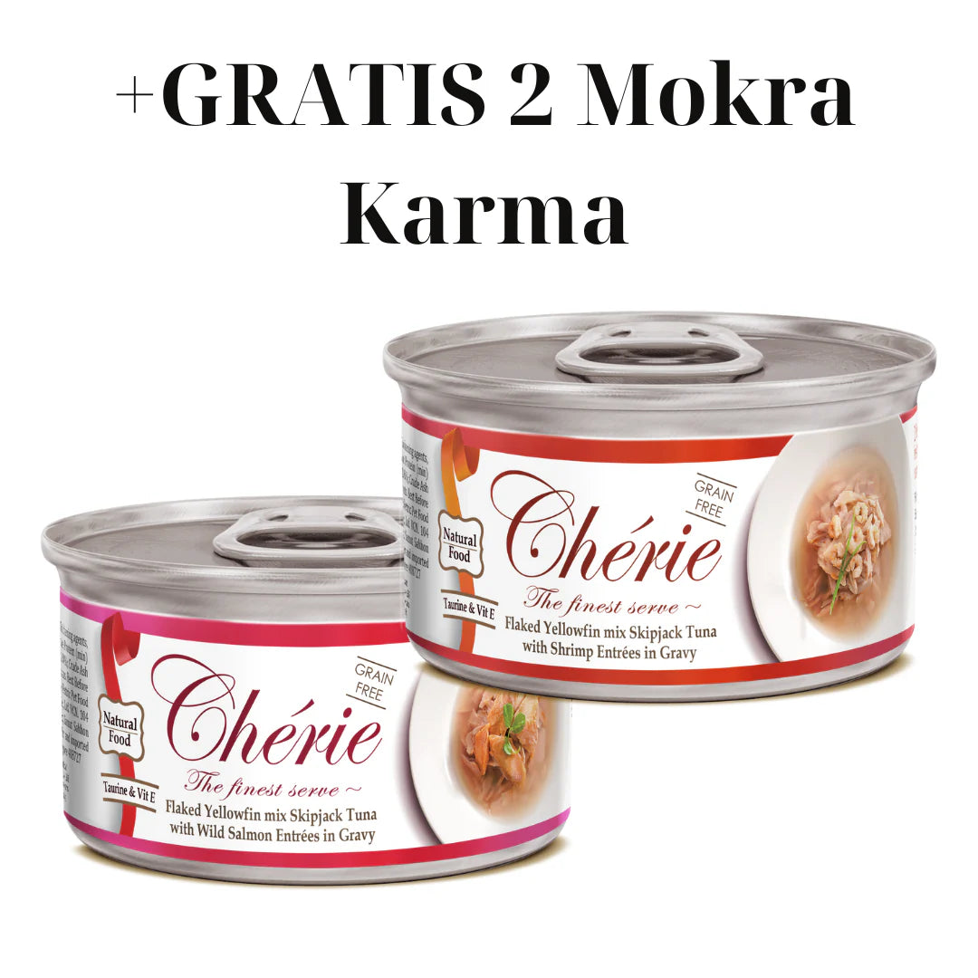 Chérie Dry Food Chicken Enrées 2 kg. + 2 lattine di cibo umido in omaggio