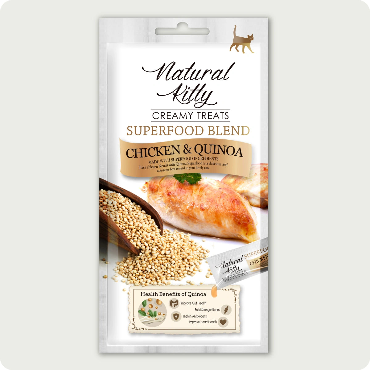 Natural Kitty Creamy Treats Pollo e Quinoa
