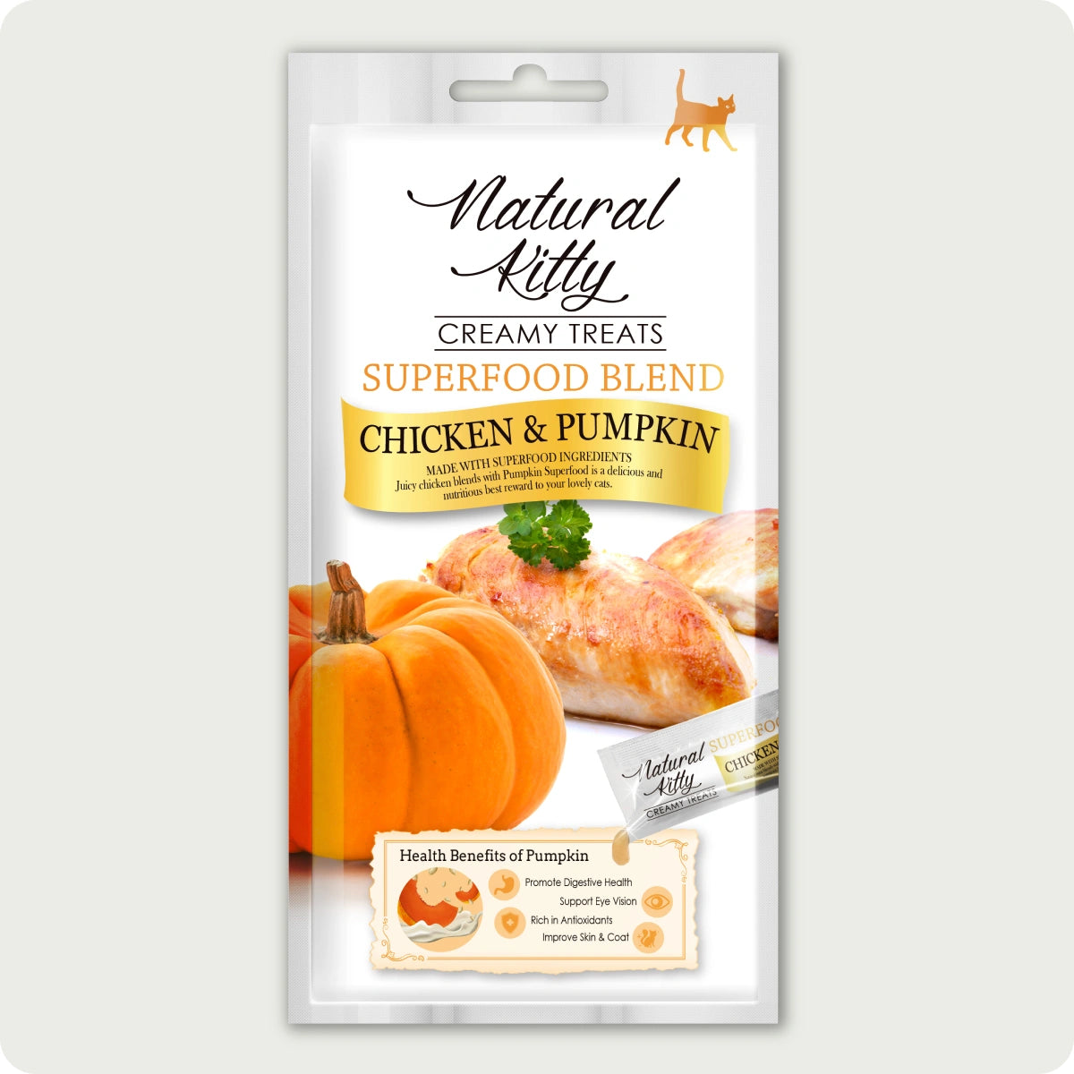 Natural Kitty Creamy Treats Pollo e Zucca