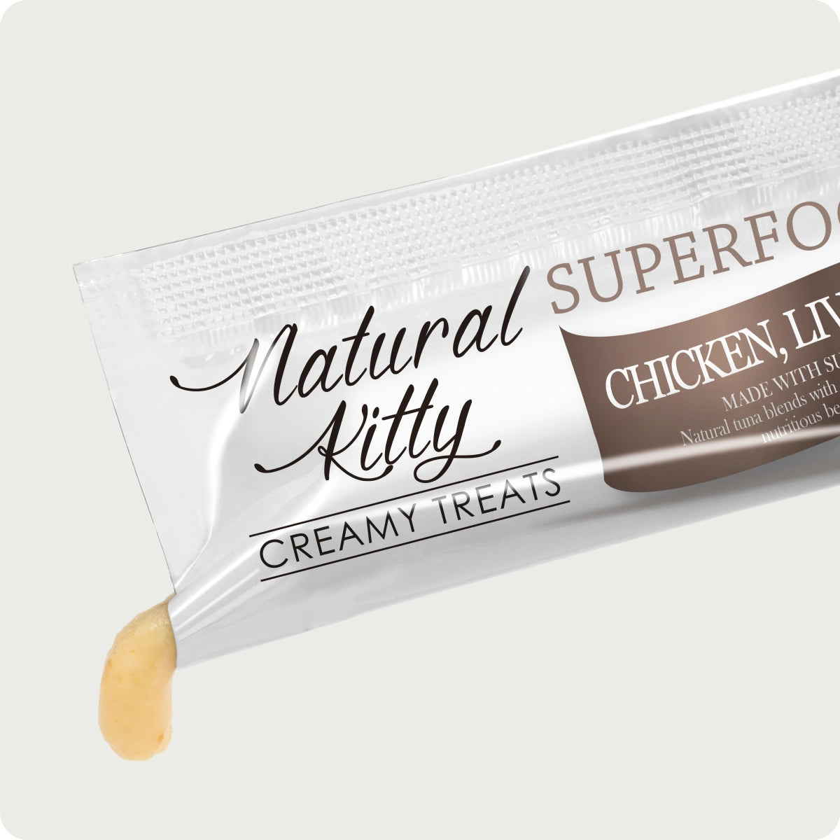 Natural Kitty Creamy Treats Fegato di pollo e semi di lino