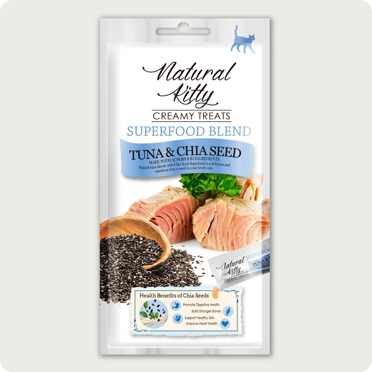 Natural Kitty Creamy Treats Tonno e semi di chia