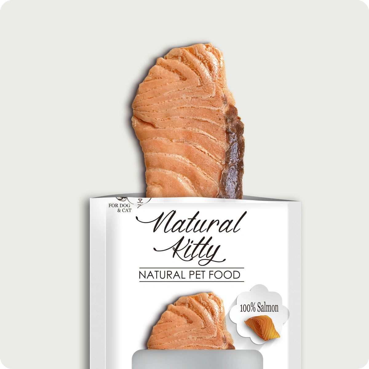 Filetti di gattino naturale Salmone al vapore