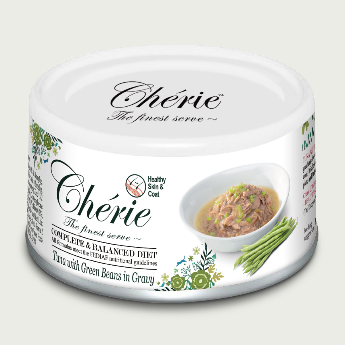 Set | Chérie Special Diet Cibo Umido Tonno con Fagiolini 80 g + 1 Filetto in Omaggio