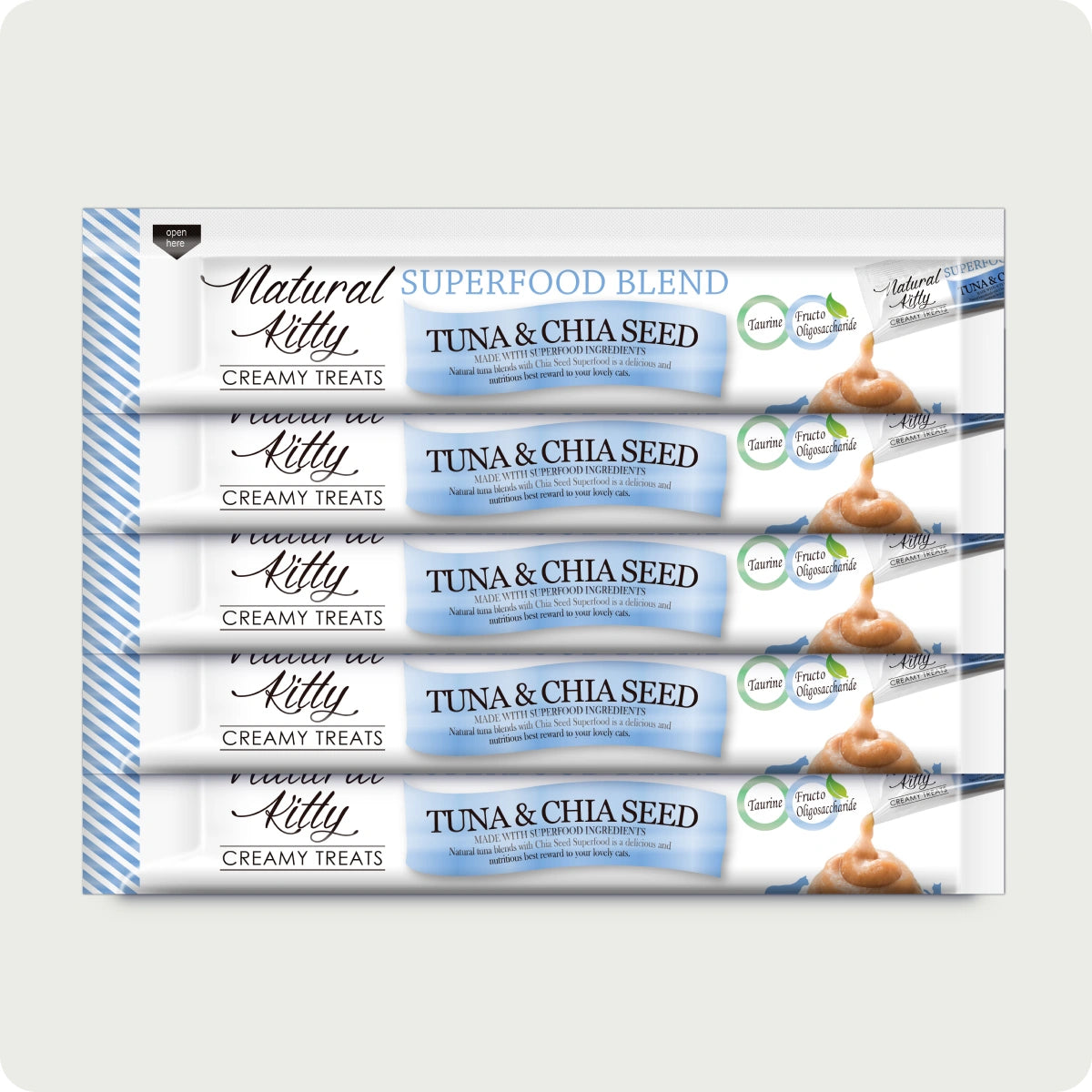 Natural Kitty Creamy Treats Tonno e semi di chia