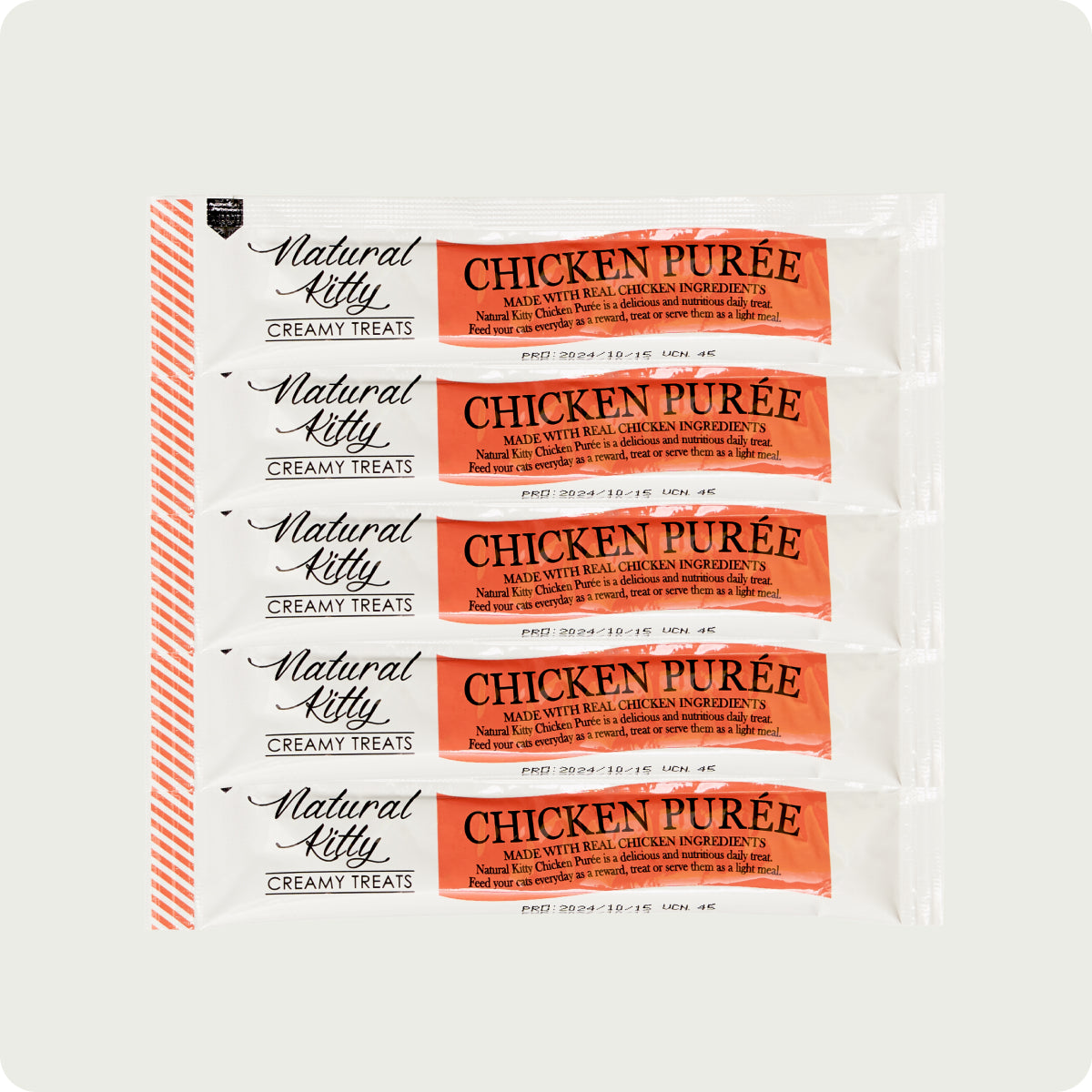 Snack cremoso funzionale Natural Kitty - Purè di pollo - Controllo del peso. Sterilizzato