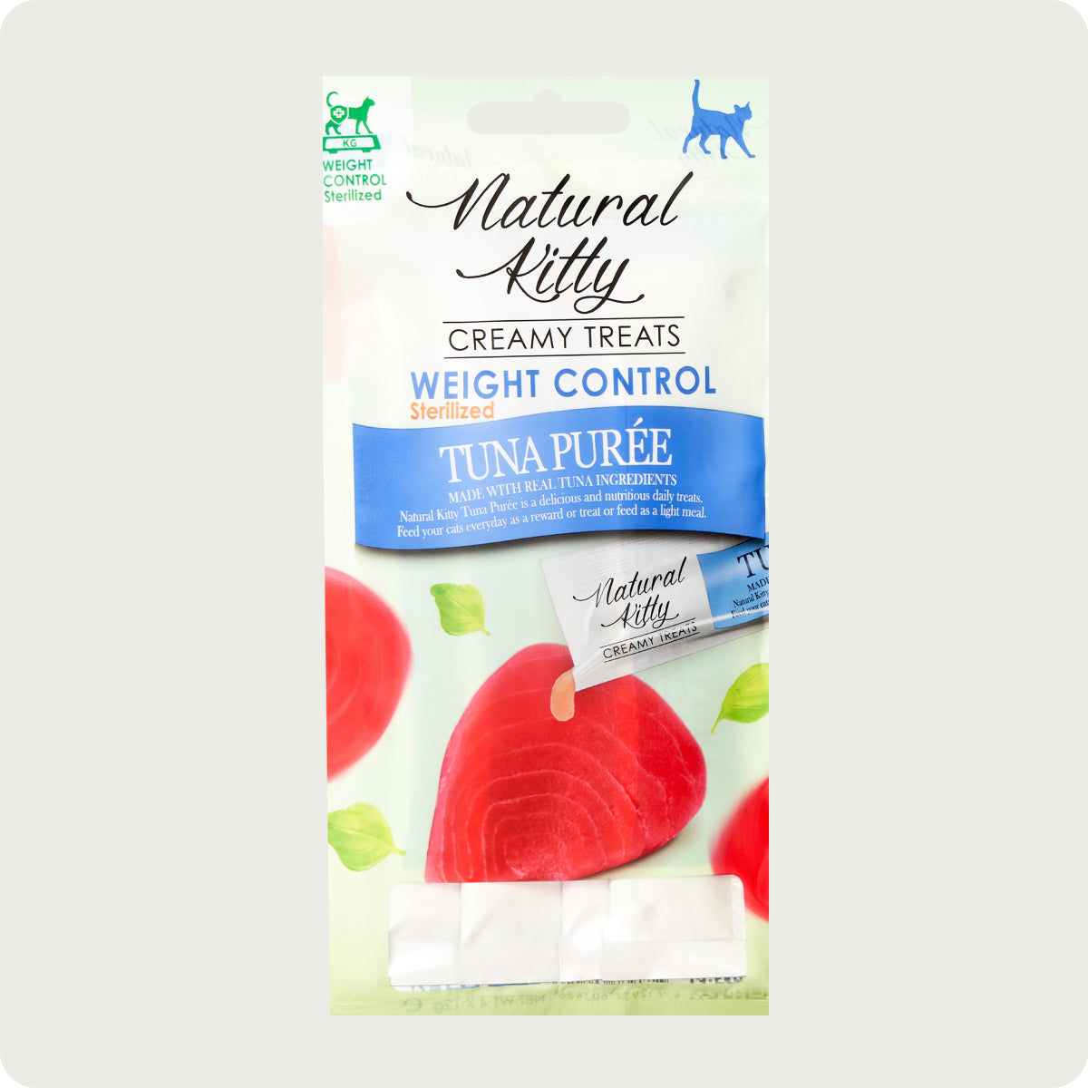 Snack cremoso funzionale Natural Kitty - Purea di tonno - Sterilizzato