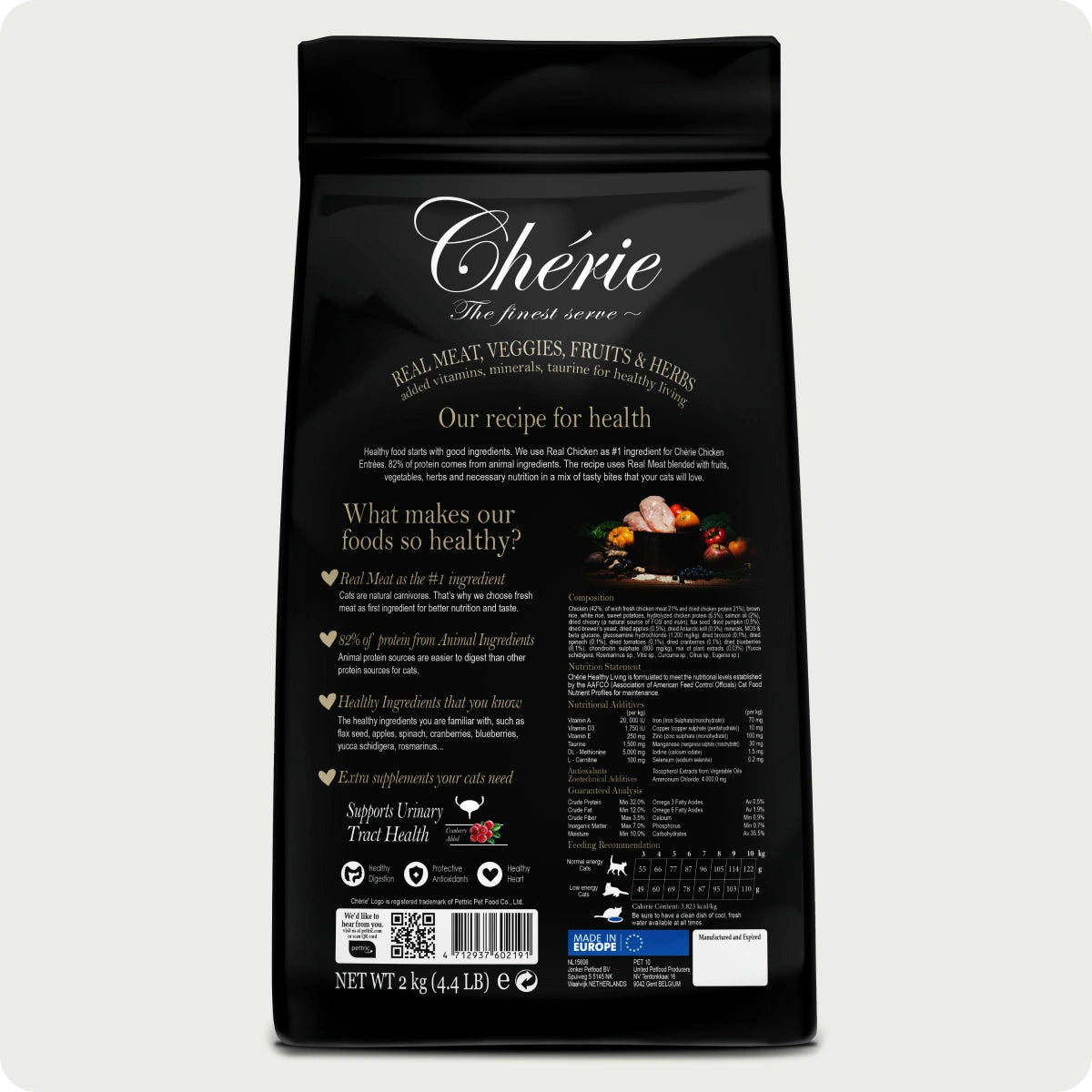 Chérie Dry Food Chicken Enrées 2 kg. + 2 lattine di cibo umido in omaggio