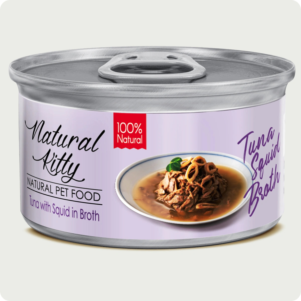 Serie Natural Kitty Broth Tonno con Calamari in Brodo