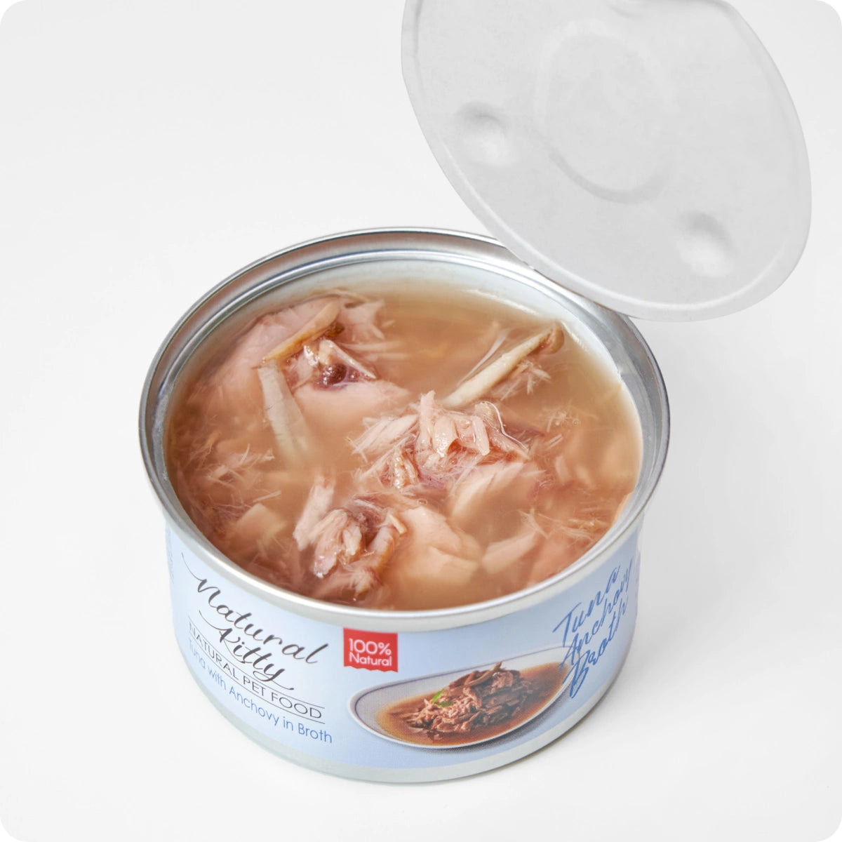 Serie Natural Kitty Broth Tonno con Acciughe in Brodo