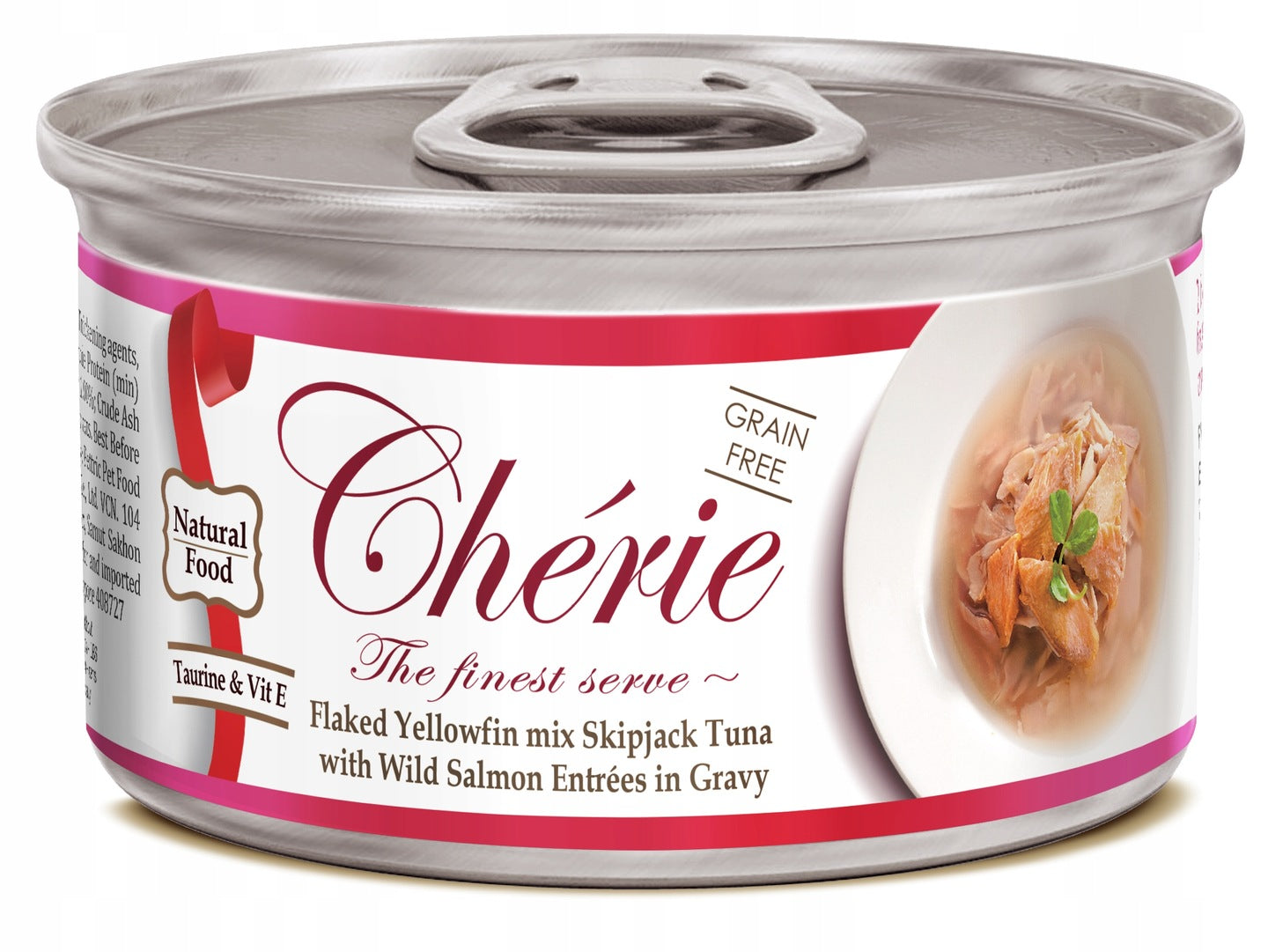 12× Cibo umido Chérie tonno con salmone selvaggio + 2 Filetti GRATIS