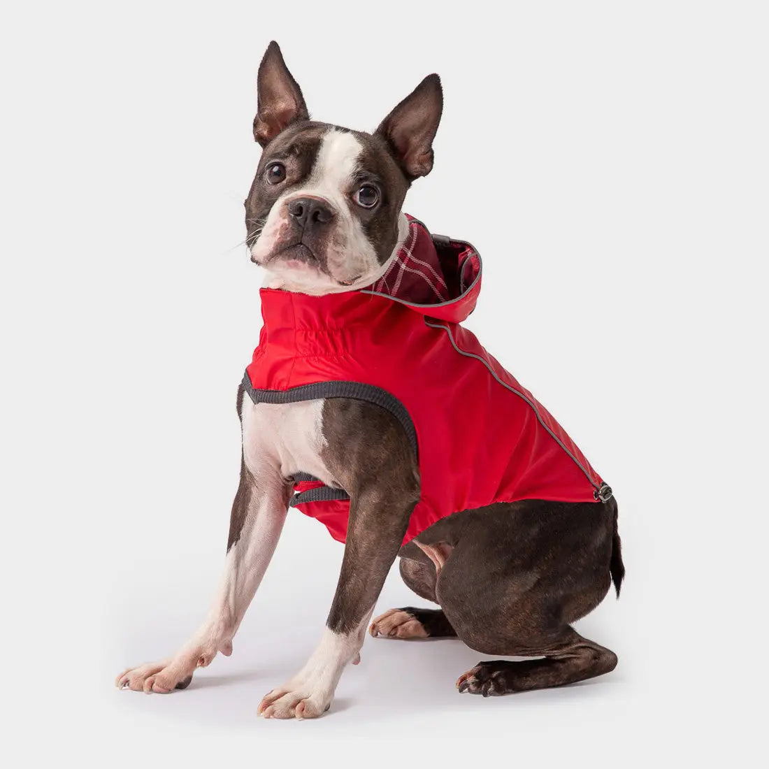 Impermeabile reversibile per cani GF Pet | Giacca impermeabile rossa e gialla