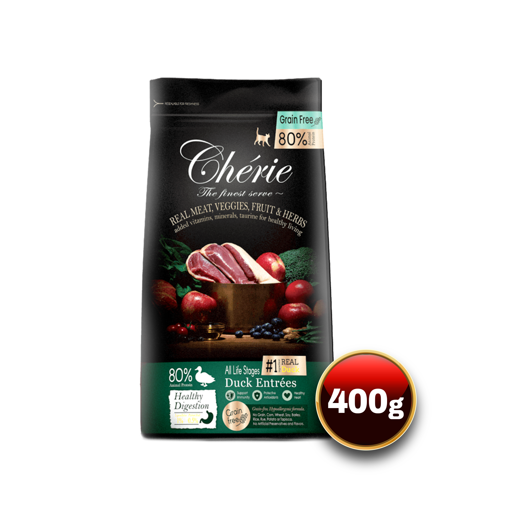 Chérie Cibo secco Anatra 400g.